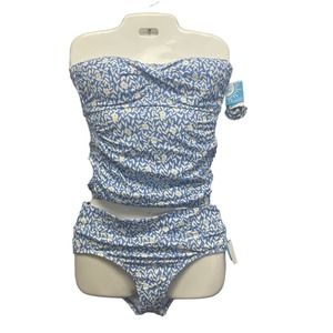 New Draper James Womens Medium Detachable Straps Hipster 2-Piece Swim Suit